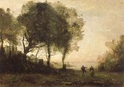 Jean Baptiste Camille  Corot rural scene oil painting artist